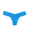 Hanky Panky Signature Lace Low Rise Thong In Blue