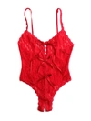 Hanky Panky Racy Signature Lace Open Teddy In Red