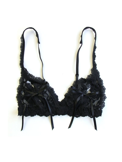Hanky Panky After Midnight Signature Lace Peek-a-boo Bralette 487831 In Black