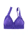 Hanky Panky + Net Sustain Signature Stretch-lace Soft-cup Triangle Bralette In Purple
