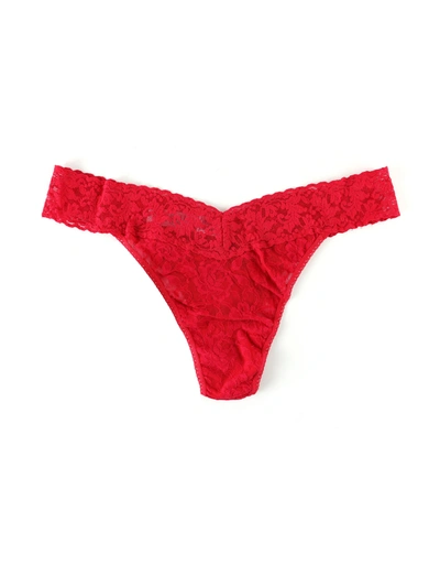 Hanky Panky Plus Size Signature Lace Original Rise Thong In Red