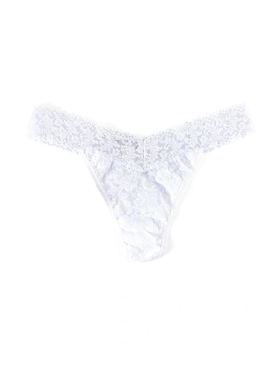 Hanky Panky Plus Size Signature Lace Original Rise Thong In White