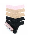 Hanky Panky 5-pack Low Rise Thong In Nude