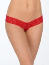 Hanky Panky Signature Lace Crotchless Thong In Red
