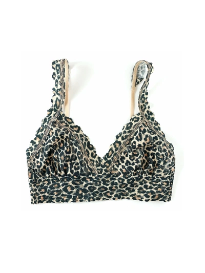 Hanky Panky Printed Signature Lace Crossover Bralette In Animal Print
