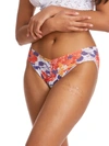 Hanky Panky Printed Signature Lace V-kini In Orange