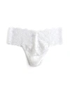 Hanky Panky American Beauty Rose Natural Rise Thong In White
