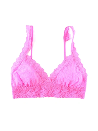 Hanky Panky Signature Lace Crossover Bralette In Pink