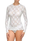 Hanky Panky Signature Lace Long Sleeve Top In White