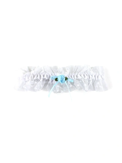 Hanky Panky Dotted Tulle Garter In White