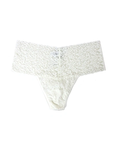 Hanky Panky Plus Size Retro Lace Thong In White