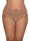Hanky Panky Plus Size Retro Lace V-kini In Brown
