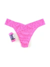 Hanky Panky Signature Lace Original-rise Rolled Thong In Pink
