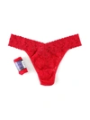 Hanky Panky Signature Lace Original-rise Rolled Thong In Red