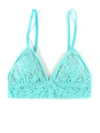 Hanky Panky Signature Lace Padded Triangle Bralette In Blue