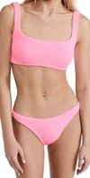 Hunza G Net Sustain Seersucker Bikini In Bubblegum