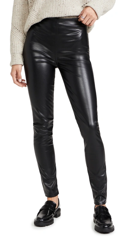 Rag & Bone Nina Faux Leather Pull-on Skinny Trousers In Nero