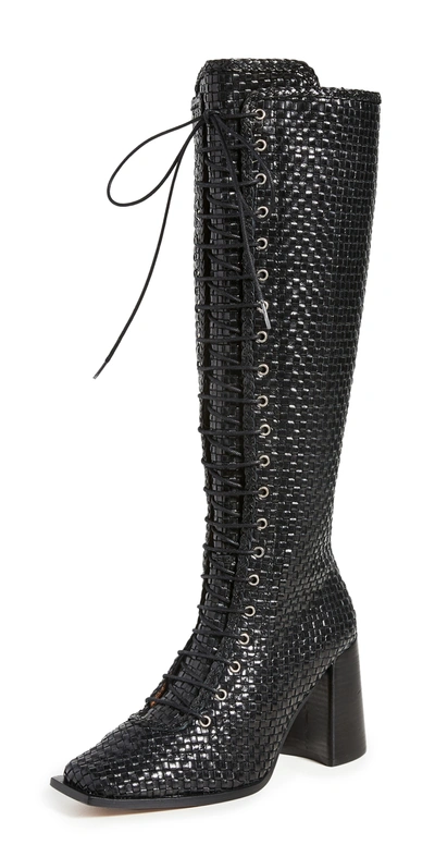 Souliers Martinez Rosario Lace-up Boots In Black