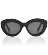 Loewe Butterfly Anagram Fitted Sunglasses Shiny Black