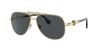 Versace Dark Grey Aviator Unisex Sunglasses Ve2236 100287 59 In Dark Grey