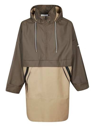 Ambush Colour-block Hooded Parka In Grün