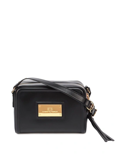 Elisabetta Franchi Women's Black Faux Leather Shoulder Bag