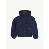 CANADA GOOSE CANADA GOOSE BOYS ATLANTIC NAVY KIDS RUNDLE HOODED SHELL-DOWN BOMBER JACKET 7-16 YEARS,47867506