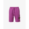 Stone Island Mens Magenta Brand-patch Cotton-jersey Shorts M