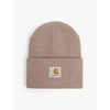 Carhartt Mens Earthy Pink Acrylic Watch Brand-patch Knitted Beanie Hat In Earthy Pink