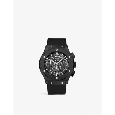 Hublot 525.cm.0170.rx Classic Fusion Ceramic And Rubber Automatic Watch In Black