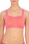 Natori Yogi Contour Convertible Sports Coolmax Convertible Sports Bra (32c) In Rose