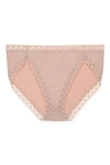 NATORI BLISS FRENCH CUT BRIEF PANTY UNDERWEAR WITH LACE TRIM,152058-FROSE-XL