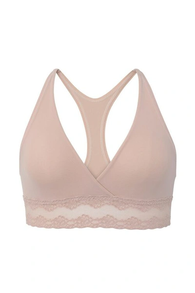 Natori Maternity Bliss Perfection Racerback Nursing Bra (size Xl) In Rose