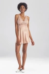 Josie Natori Natori Sleek Lace & Silk Chemise Nightgown In Rose