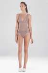 Josie Natori Natori Loren Lace Bodysuit In Rose