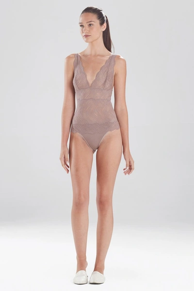 Josie Natori Natori Loren Lace Bodysuit In Rose