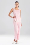 Natori Luxe Shangri-la Sleeveless Pajamas Set In Rose