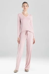 Natori Feathers Essentials Soft Pajamas Set In Rose