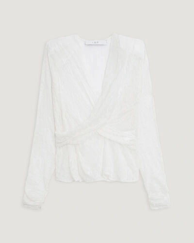 Iro Top Plissé Décolleté Plongeant Gasco In White