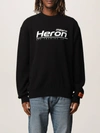 Heron Preston Logo Intarsia Cotton Knit Sweater In Black