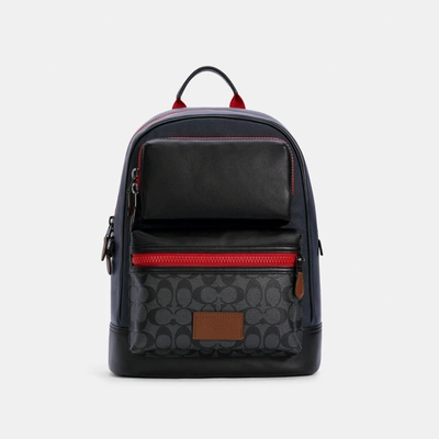 Coach Men's Rider Backpack In Colorblock Signature Canvas In Black ...