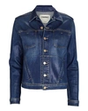 L Agence Janelle Raw Cut Slim Denim Jacket In Fremont