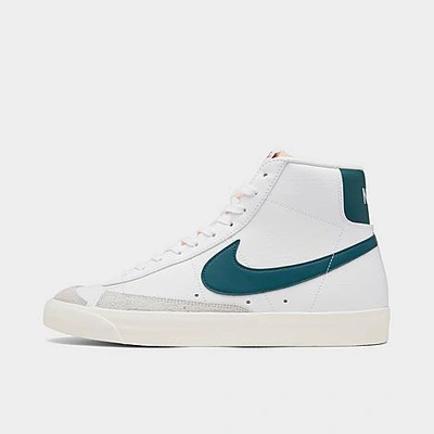 Nike Blazer Mid '77 Vintage Casual Shoes In White/dark Teal Green/sail/white