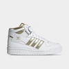 Adidas Originals Adidas Women's Originals Forum Mid Casual Sneakers From Finish Line In Cloud White/matte Gold/beige Tone