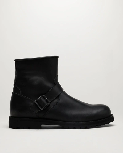 Belstaff Leather Trialmaster Ankle Boots In Black