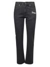Stella Mccartney Womens Vintage Black Denim Logo-patch Regular-fit Mid-rise Stretch-denim Mom Jeans M In Black