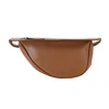 The Row Small Slouchy Banana Bag In Calf Leather In Chestnut