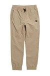 Hurley Kids' H2odri Woven Trousers In Khaki