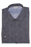 KENNETH COLE REACTION EXTRA SLIM FIT STRETCH BUTTON FRONT SHIRT
