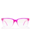Quay Wired 50mm Blue Light Filtering Glasses In Pink Clear